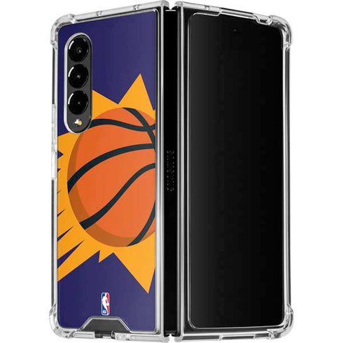 NBA Phoenix Suns Large Logo Galaxy Z Fold4 5G Clear Case