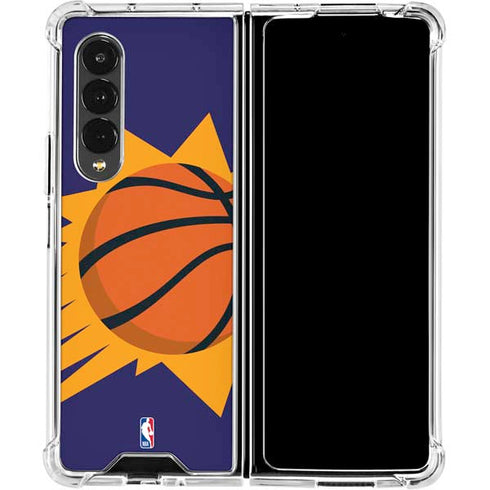 NBA Phoenix Suns Large Logo Galaxy Z Fold4 5G Clear Case