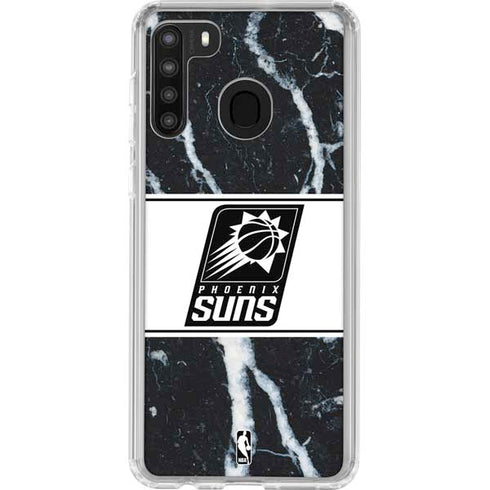 NBA Phoenix Suns Marble Galaxy A21 Clear Case