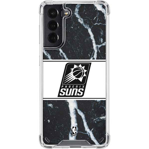 NBA Phoenix Suns Marble Galaxy S21 5G Clear Case