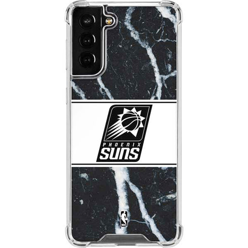 NBA Phoenix Suns Marble Galaxy S21 FE Clear Case