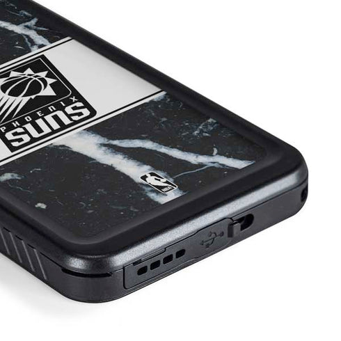 NBA Phoenix Suns Marble Galaxy S23 Plus Waterproof Case