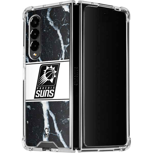 NBA Phoenix Suns Marble Galaxy Z Fold4 5G Clear Case