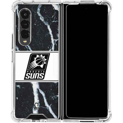 NBA Phoenix Suns Marble Galaxy Z Fold4 5G Clear Case
