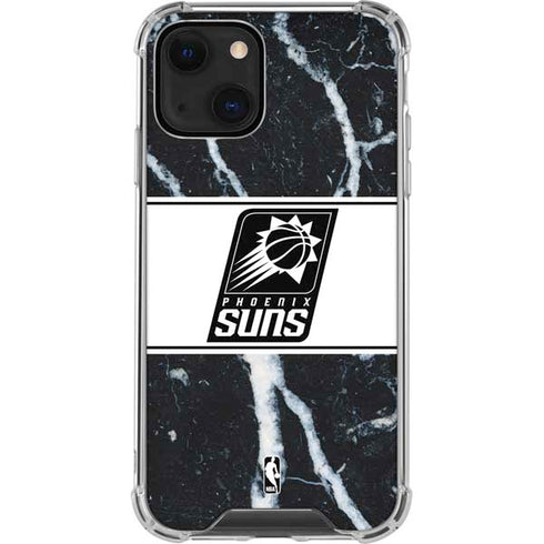 NBA Phoenix Suns Marble iPhone 15 Plus Clear Case