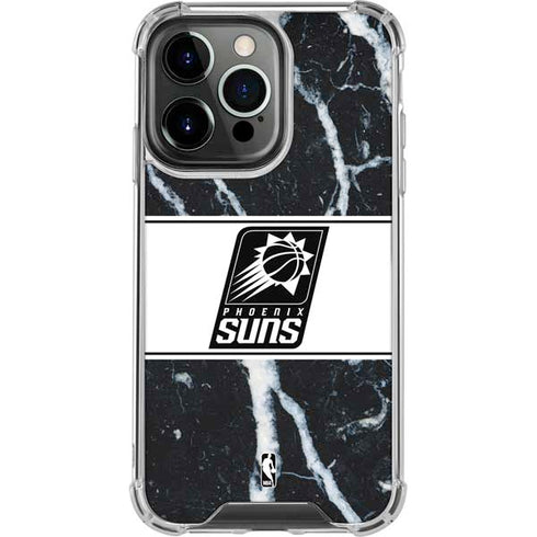 NBA Phoenix Suns Marble iPhone 15 Pro Clear Case