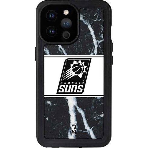 NBA Phoenix Suns Marble iPhone 14 Pro Max Waterproof Case