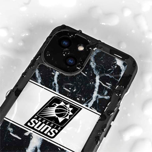 NBA Phoenix Suns Marble iPhone 15 Waterproof Case