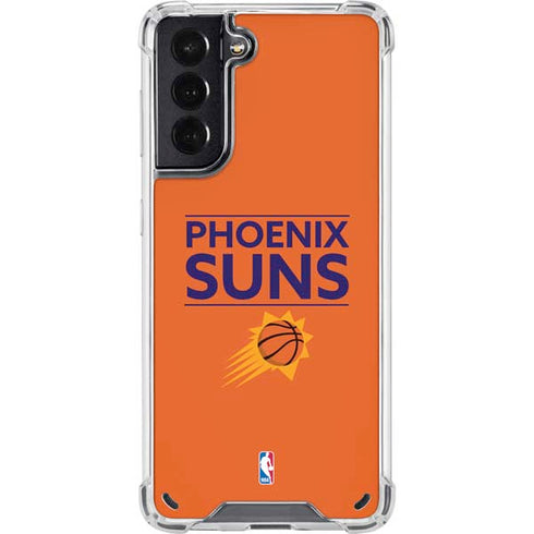 NBA Phoenix Suns Standard - Orange Galaxy S21 5G Clear Case