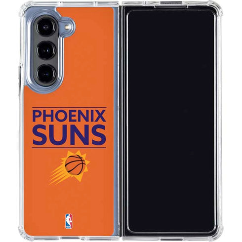 NBA Phoenix Suns Standard - Orange Galaxy Z Fold5 5G Clear Case