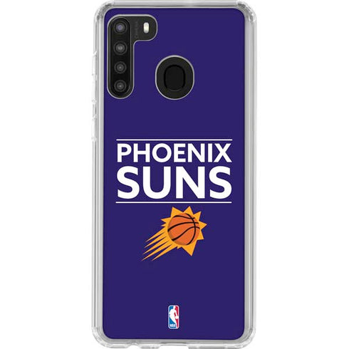 NBA Phoenix Suns Standard - Purple Galaxy A21 Clear Case
