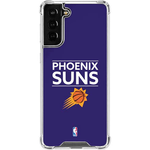NBA Phoenix Suns Standard - Purple Galaxy S21 FE Clear Case