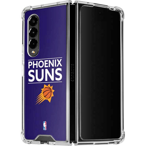 NBA Phoenix Suns Standard - Purple Galaxy Z Fold4 5G Clear Case