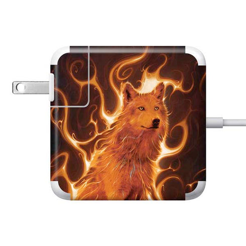 Vincent Hie Phoenix Wolf 85W Power Adapter (15 and 17 inch MacBook Pro Charger) Skin