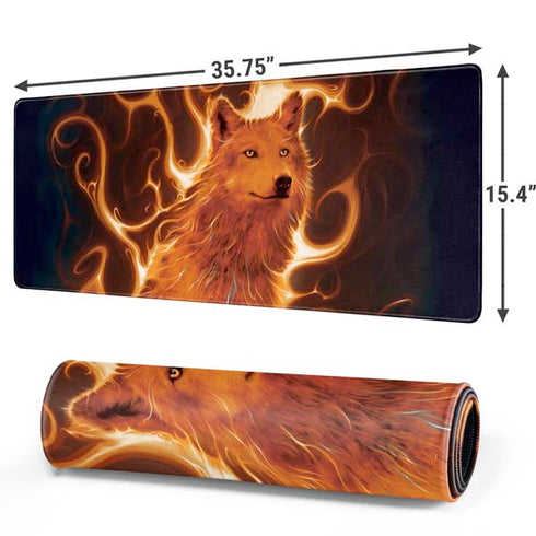 Phoenix Wolf by Vincent Hie Gaming Mouse Pad