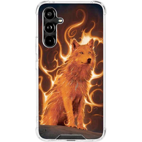 Phoenix Wolf by Vincent Hie Galaxy A54 5G Clear Case