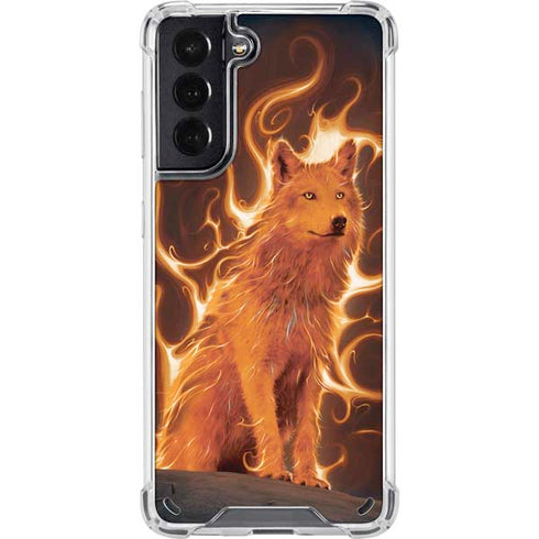 Vincent Hie Phoenix Wolf Galaxy S21 5G Clear Case