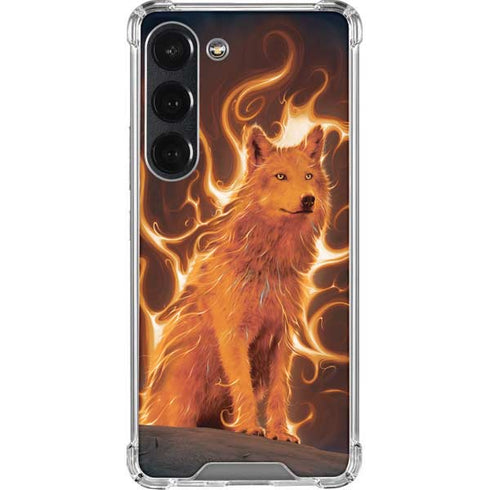 Vincent Hie Phoenix Wolf Galaxy S23 Clear Case