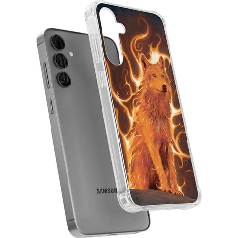 Phoenix Wolf by Vincent Hie Galaxy S24 Plus Clear Case