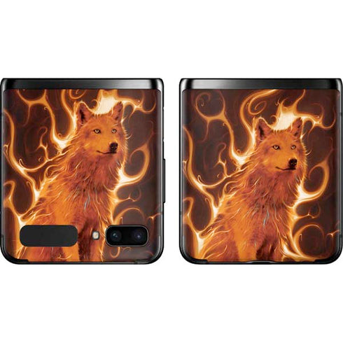 Vincent Hie Phoenix Wolf Galaxy Z Flip Skin