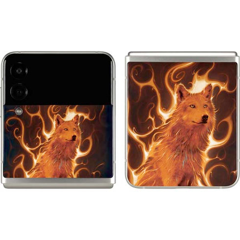 Vincent Hie Phoenix Wolf Galaxy Z Flip3 5G Skin