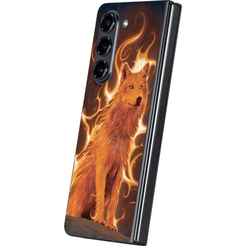 Phoenix Wolf by Vincent Hie Galaxy Z Fold5 5G Skin