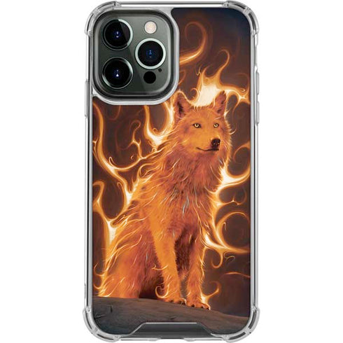 Phoenix Wolf by Vincent Hie iPhone 15 Pro Max Clear Case