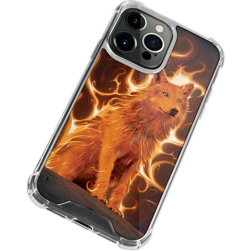 Phoenix Wolf by Vincent Hie iPhone 15 Pro Max Clear Case