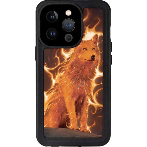 Vincent Hie Phoenix Wolf iPhone 14 Pro Waterproof Case