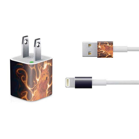 Vincent Hie Phoenix Wolf iPhone Charger (5W USB) Skin