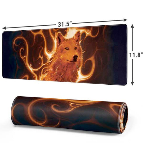 Phoenix Wolf by Vincent Hie Gaming Mouse Pad