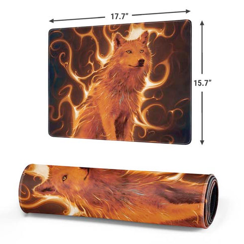 Phoenix Wolf by Vincent Hie Gaming Mouse Pad