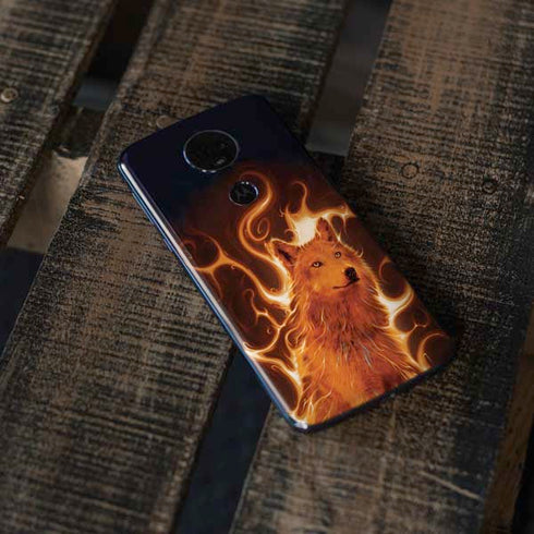 Vincent Hie Phoenix Wolf Moto E5 Plus Skin