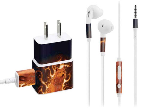 Vincent Hie Phoenix Wolf Phone Charger Skin