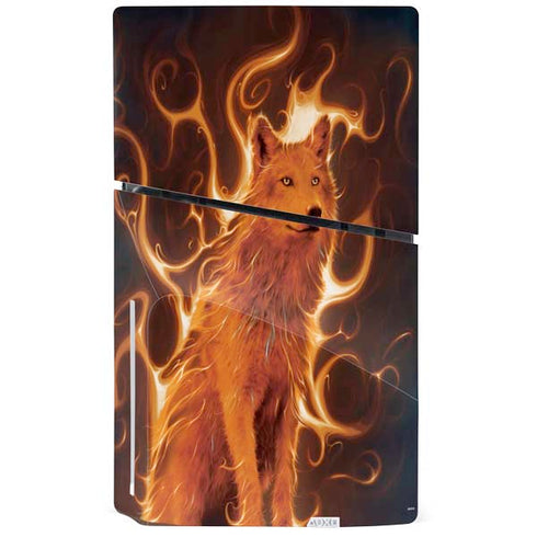 Phoenix Wolf by Vincent Hie PS5 Slim Disk Console Skin