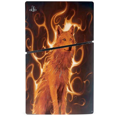 Phoenix Wolf by Vincent Hie PS5 Slim Digital Edition Bundle Skin