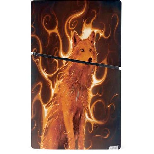 Phoenix Wolf by Vincent Hie PS5 Slim Digital Edition Bundle Skin
