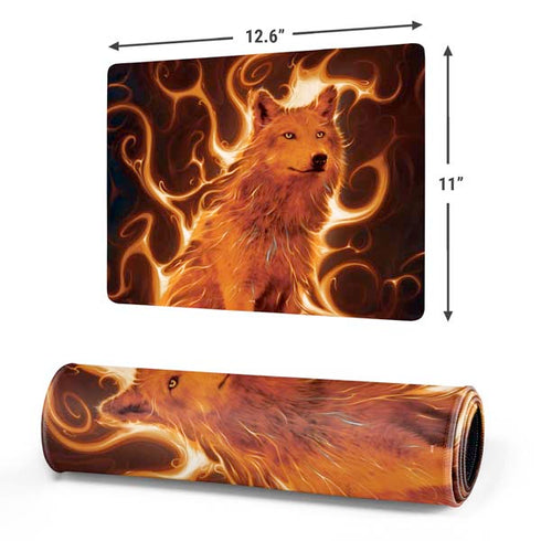 Phoenix Wolf by Vincent Hie Gaming Mouse Pad