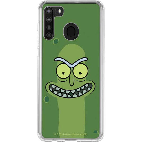 Adult Swim Rick and Morty Pickle Rick Galaxy A21 Clear Case