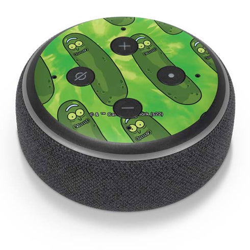 Adult Swim Rick and Morty Pickle Rick Pattern Amazon Echo Dot Skin