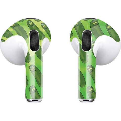 Adult Swim Rick and Morty Pickle Rick Pattern Apple AirPods (3rd Gen 2021) Skin