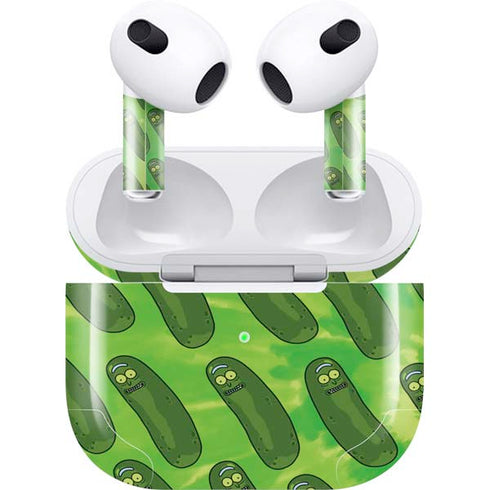 Adult Swim Rick and Morty Pickle Rick Pattern Apple AirPods (3rd Gen 2021) Skin