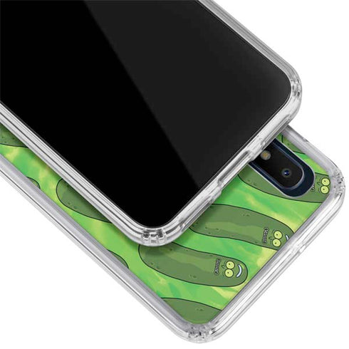 Adult Swim Rick and Morty Pickle Rick Pattern Galaxy A10e Clear Case