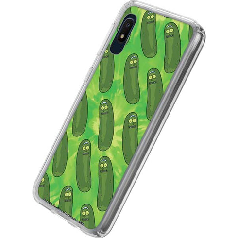 Adult Swim Rick and Morty Pickle Rick Pattern Galaxy A10e Clear Case