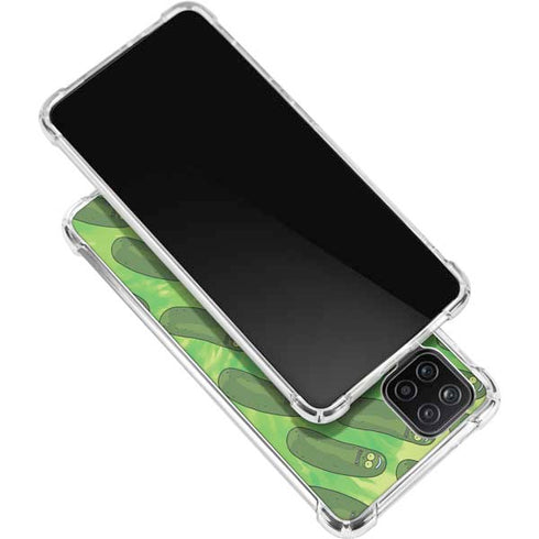 Adult Swim Rick and Morty Pickle Rick Pattern Galaxy A12 Clear Case