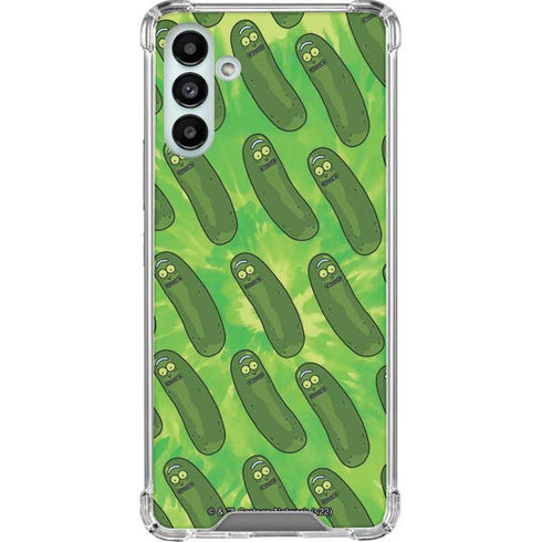 Adult Swim Rick and Morty Pickle Rick Pattern Galaxy A13 5G Clear Case