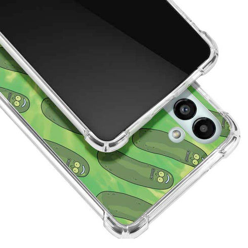 Adult Swim Rick and Morty Pickle Rick Pattern Galaxy A13 5G Clear Case