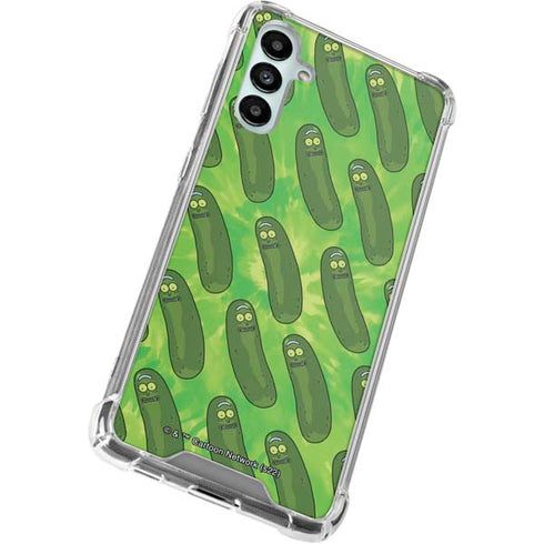 Adult Swim Rick and Morty Pickle Rick Pattern Galaxy A14 5G Clear Case