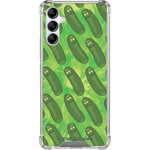 Adult Swim Rick and Morty Pickle Rick Pattern Galaxy A15 5G Clear Case