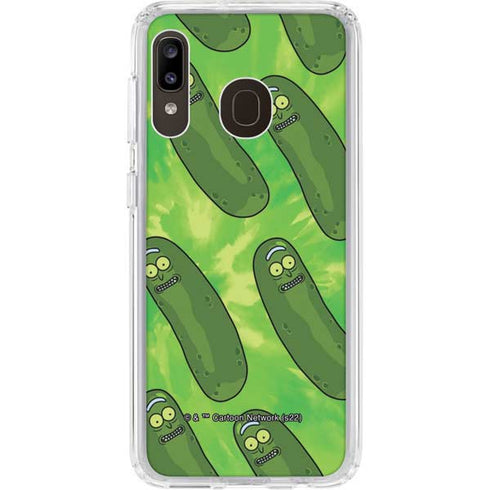 Adult Swim Rick and Morty Pickle Rick Pattern Galaxy A20 Clear Case